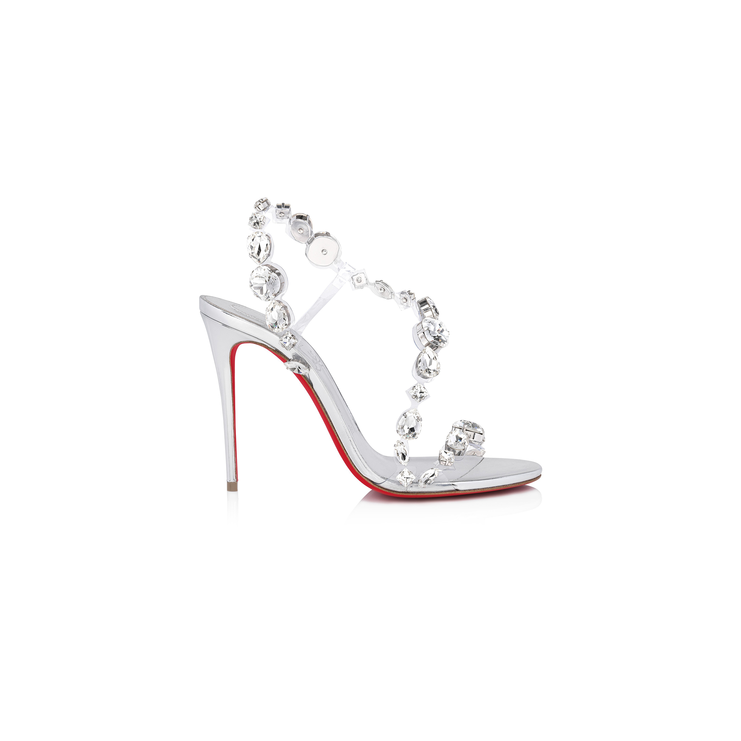 Ch**an louboutin rosalie jewel 100 mm sandals-tpu and laminated calf leather-crystal-women 1250147s338